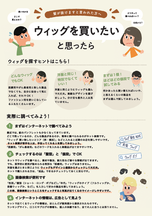 リーフレット：ウィッグを買いたいと思ったら