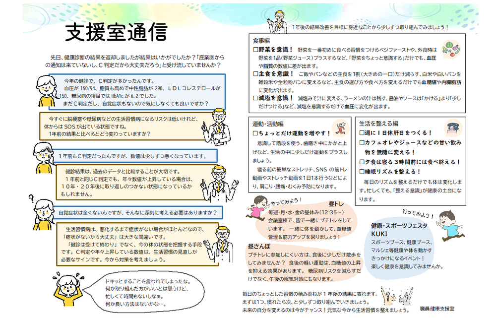 表紙の写真:支援室通信