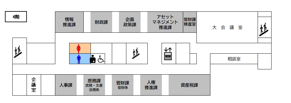 イラスト:本庁舎4階フロア図