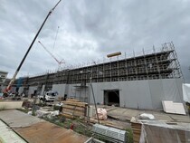 義務教育学校校舎の工事写真
