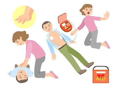 AED使用のイラスト