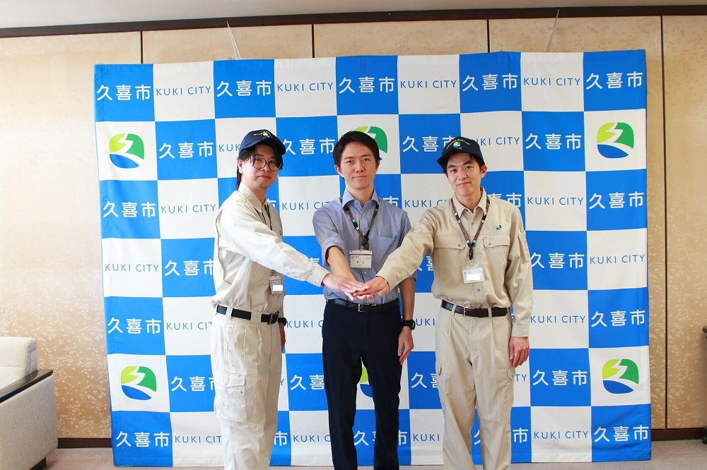 市長激励のようす