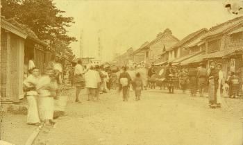 明治後期の栗橋の街並み